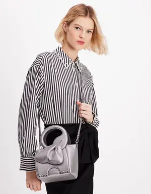 Ellie Metallic 3D Elephant Top-handle Bag