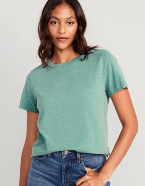 Old Navy EveryWear Slub-Knit T-Shirt for Women green