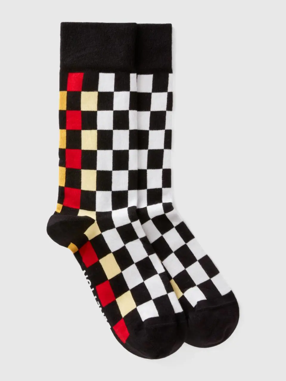 Benetton multicolored checkered socks. 1