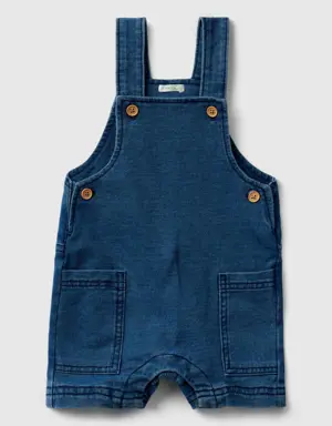 short denim look dungarees