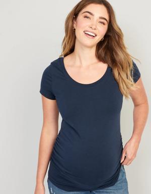 Maternity Scoop-Neck T-Shirt blue