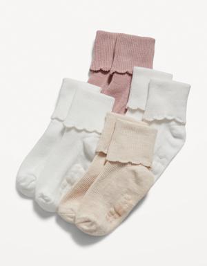 4-Pack Solid Socks for Toddler & Baby white