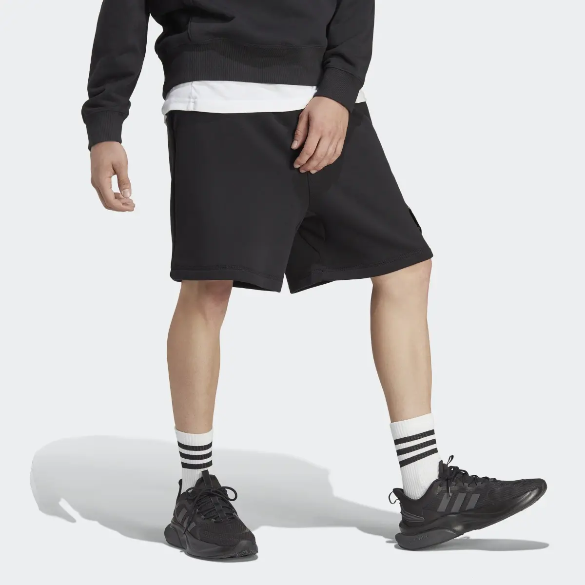 Adidas Lounge Fleece Shorts. 2