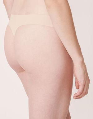 Microfiber No-show Thong Panty