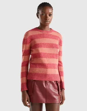 striped sweater in pure shetland wool