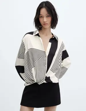 Stripe-print shirt
