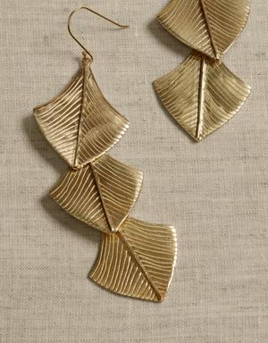Palm Leaf Statement Earrings &#124 Aureus + Argent gold