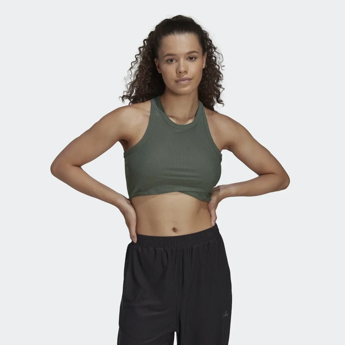 Adidas Yoga Studio Wrapped Rib Tank Top. 2