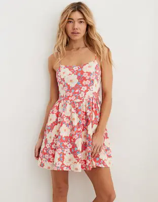 American Eagle Love Of Linen Blend Mini Dress. 1