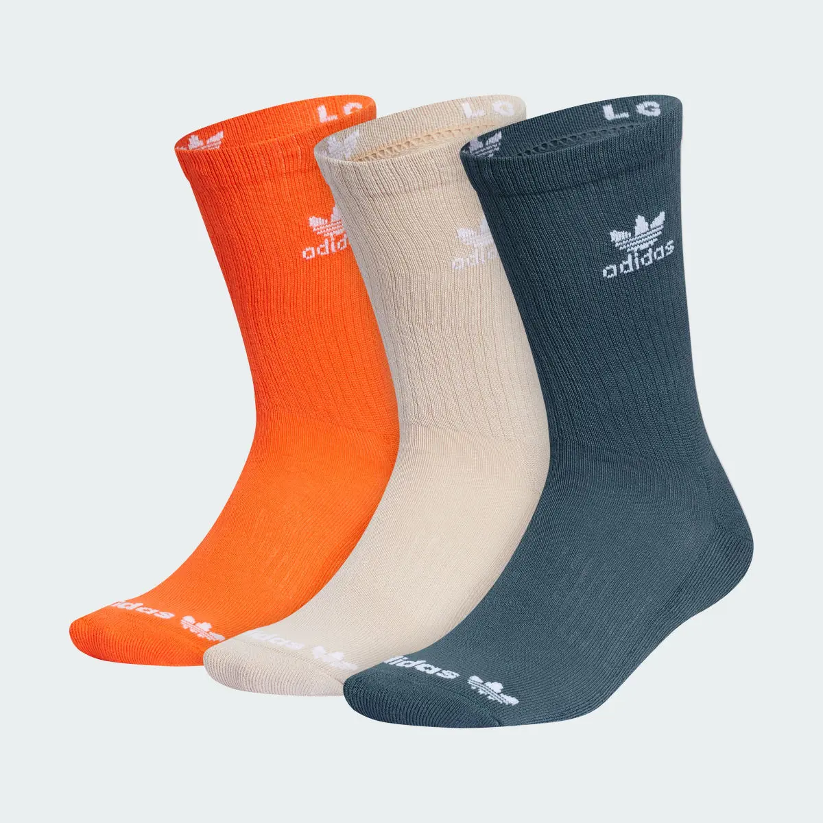 Adidas Trefoil Crew Socks 3 Pairs. 2