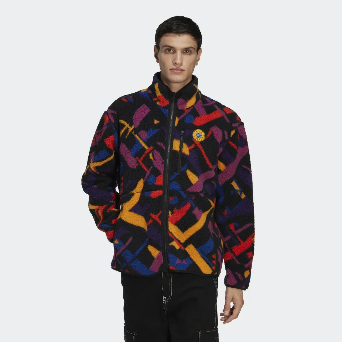 Adidas Wander Hour Full-Zip Printed Fleece Jacket. 2
