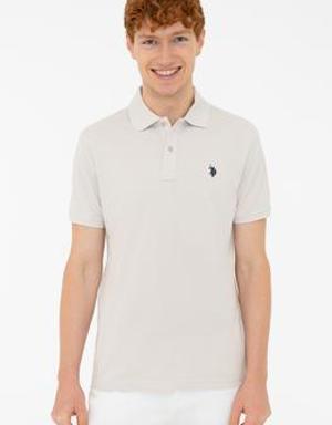 Erkek Taş Polo Yaka Basic T-Shirt