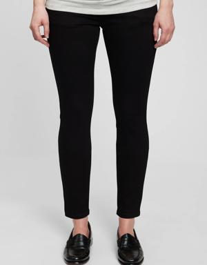 Maternity True Waistband Full Panel True Skinny Jeans black