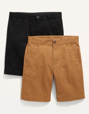 Old Navy Straight Uniform Shorts 2-Pack for Boys (At Knee) brown