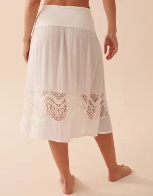 Long Skirt with Crochet Details