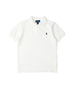 Beyaz Logolu Polo Yaka Erkek Çocuk T-shirt