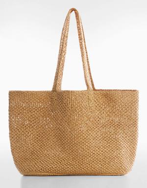 Natural fibre shopper bag
