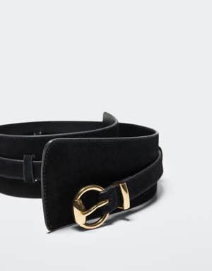 Leather obi belt