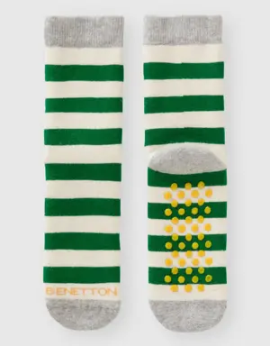 green striped socks