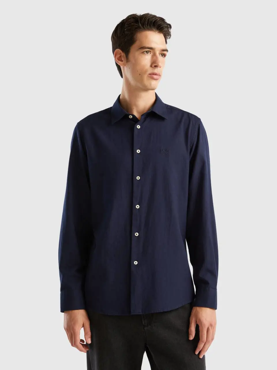 Benetton slim fit flannel shirt. 1
