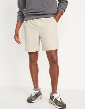 Pull-On Chino Jogger Shorts for Men -- 7-inch inseam beige