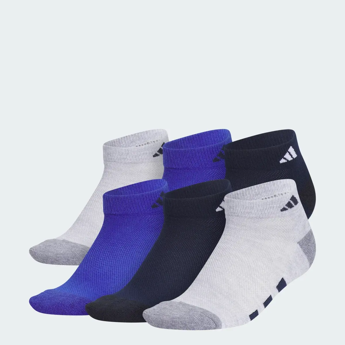 Adidas Athletic Cushioned 6-Pack Low-Cut Socks Kids. 1