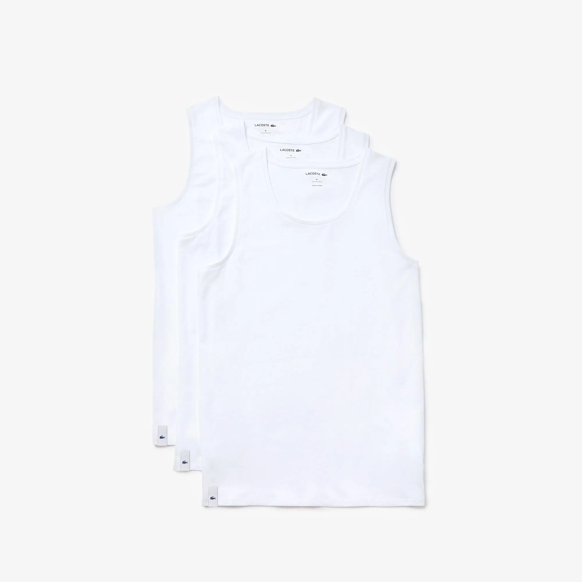 Lacoste Pack de 3 camisetas sin mangas de hombre en algodón. 2