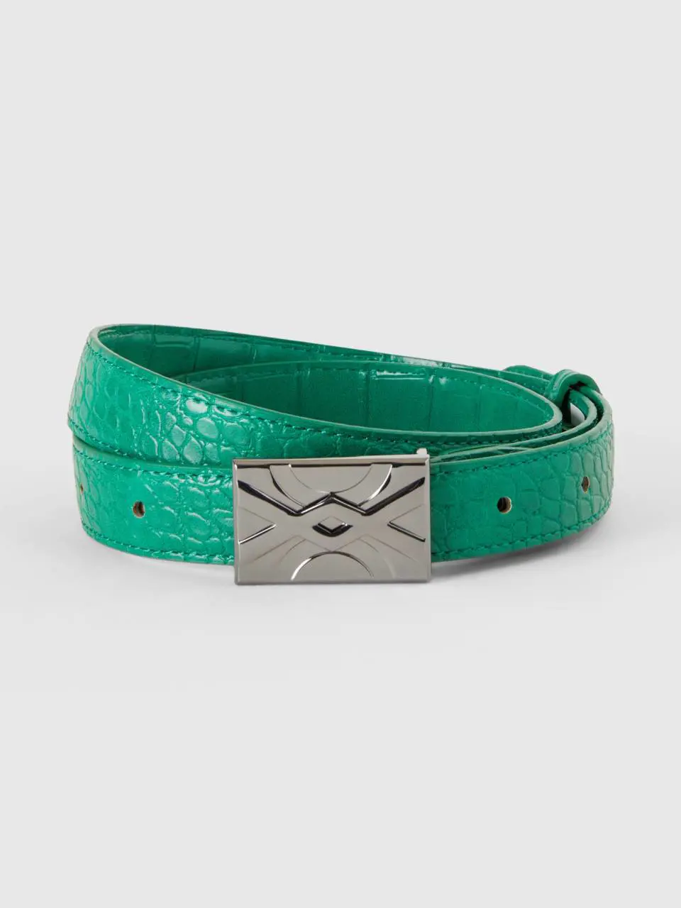 Benetton thin green belt with coconut print. 1