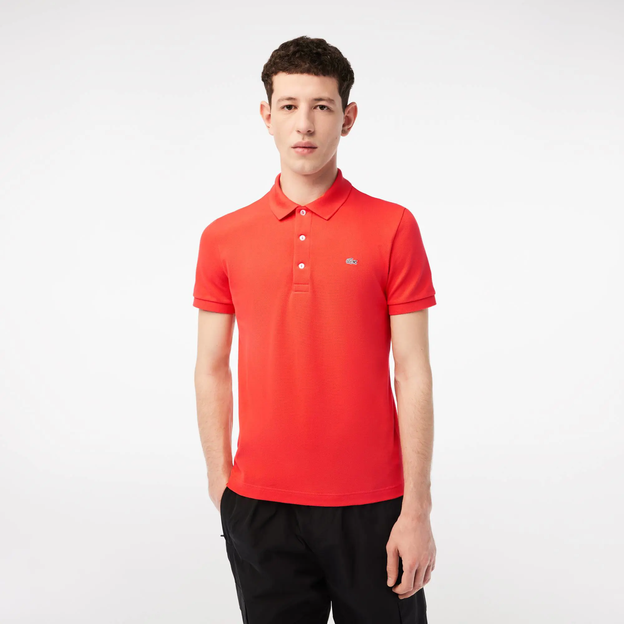 Lacoste Polo Lacoste slim fit em petit piqué stretch unicolor. 1