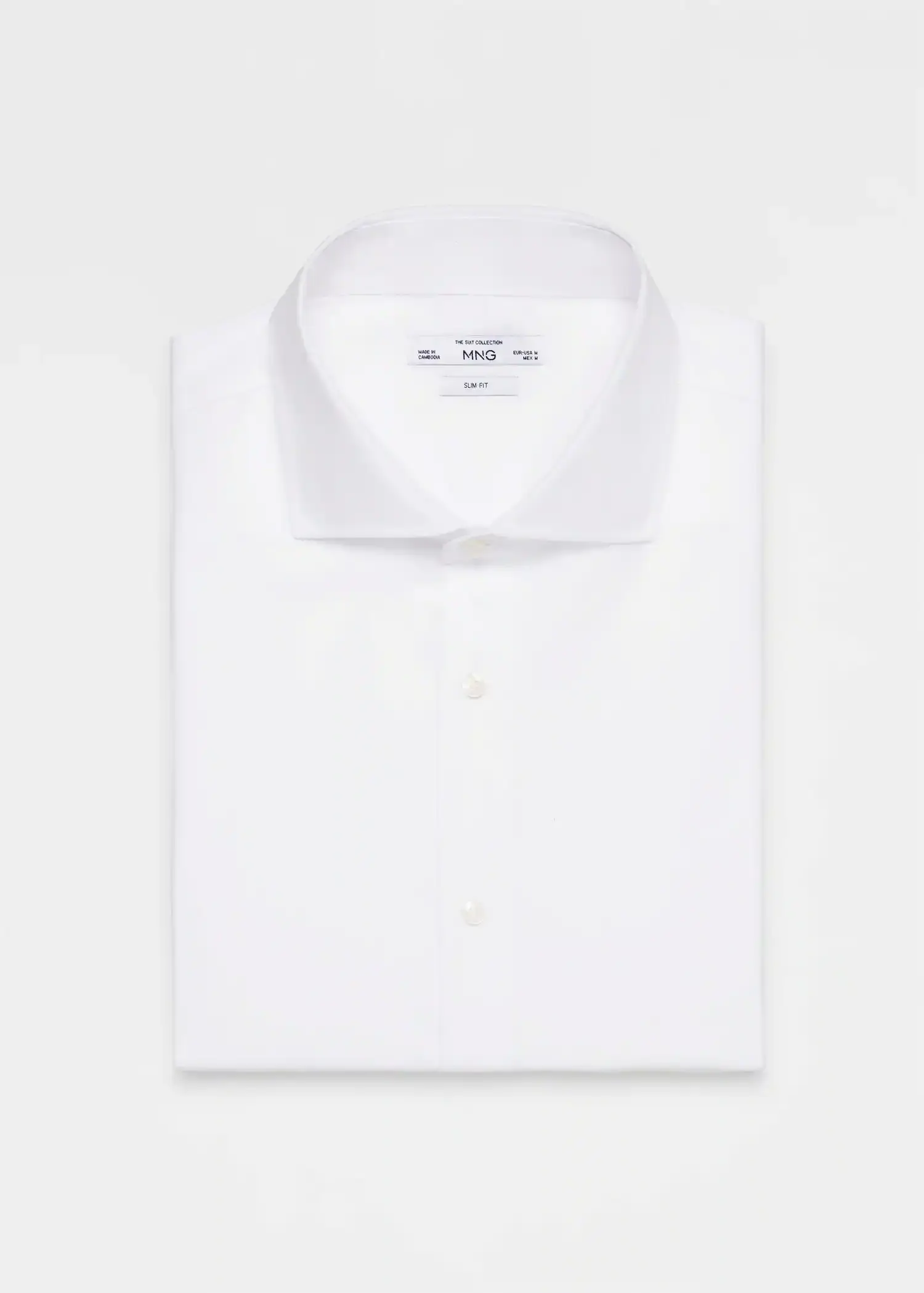 Mango Slim-fit textured cotton suit shirt. 1