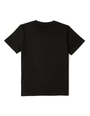 Siyah Karikatür Baskılı Erkek Çocuk T-shirt