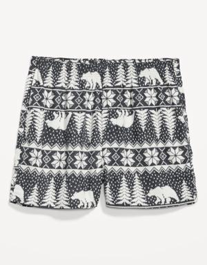 Printed Flannel Pajama Boxer Shorts for Men -- 3.75-inch inseam multi