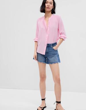 Crinkle Gauze Shirt pink