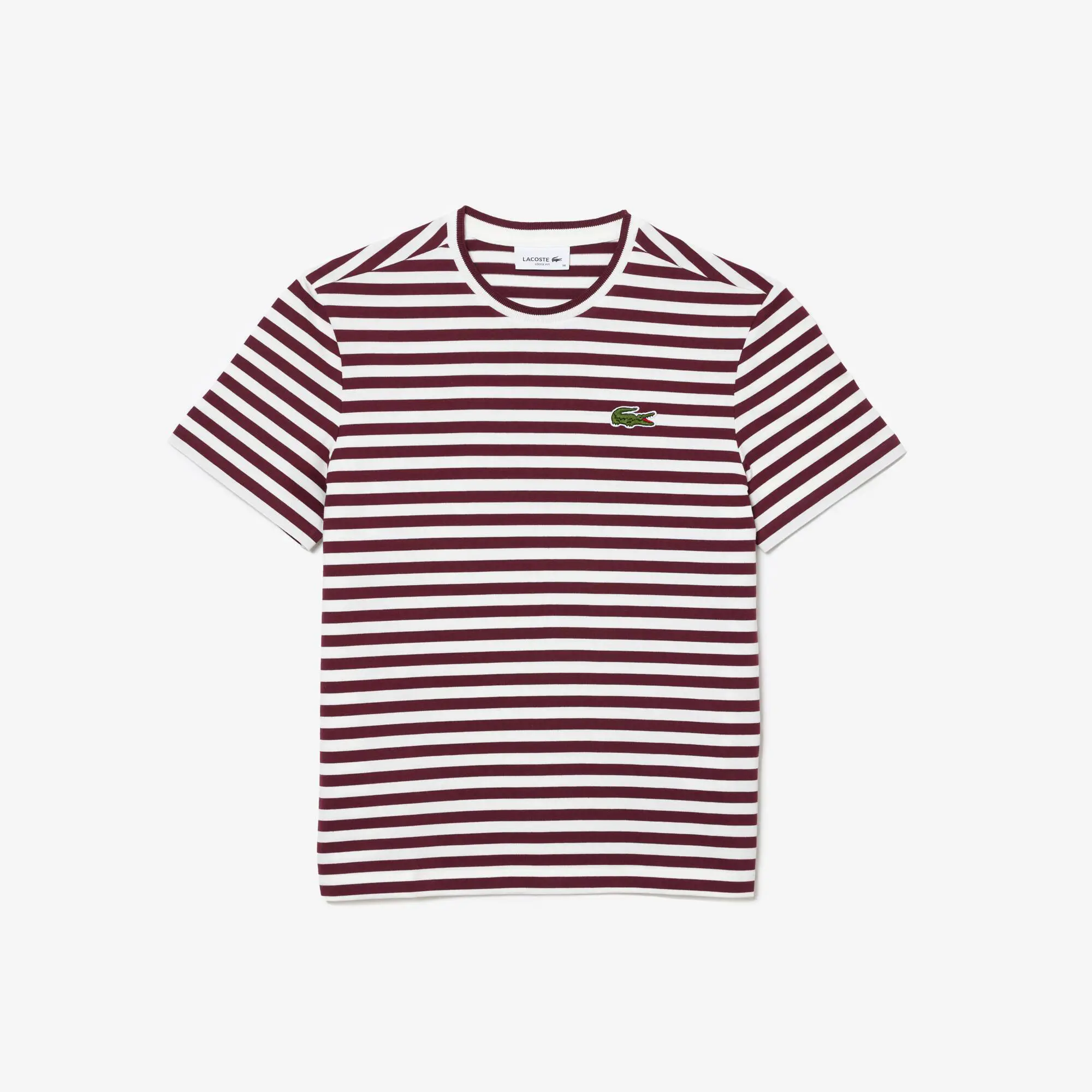 Lacoste Women's Lacoste Loose Fit Striped Cotton Jersey T-Shirt. 2