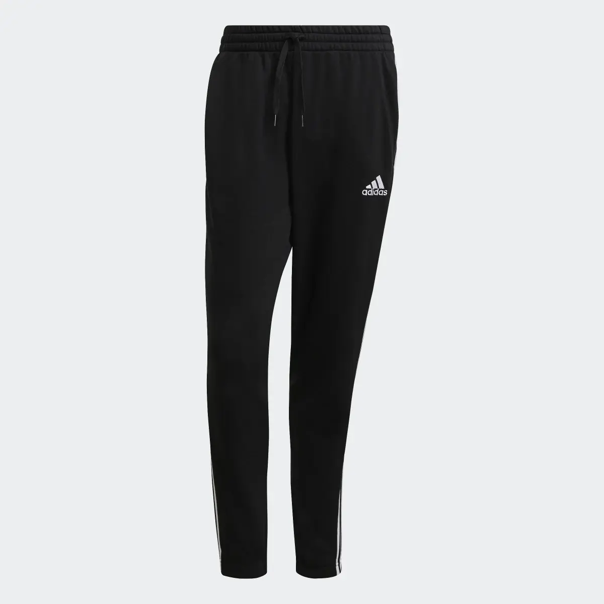 Adidas Essentials French Terry Tapered 3-Stripes Joggers. 1