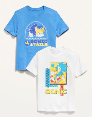 Sonic The Hedgehog™ Gender-Neutral Graphic T-Shirt 2-Pack for Kids blue