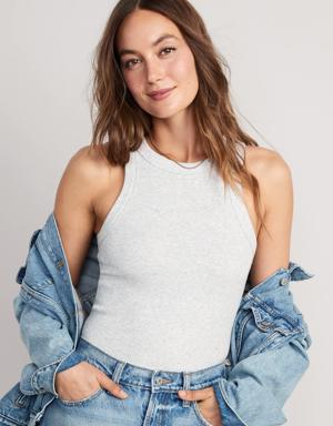 Snug Crop Tank Top gray