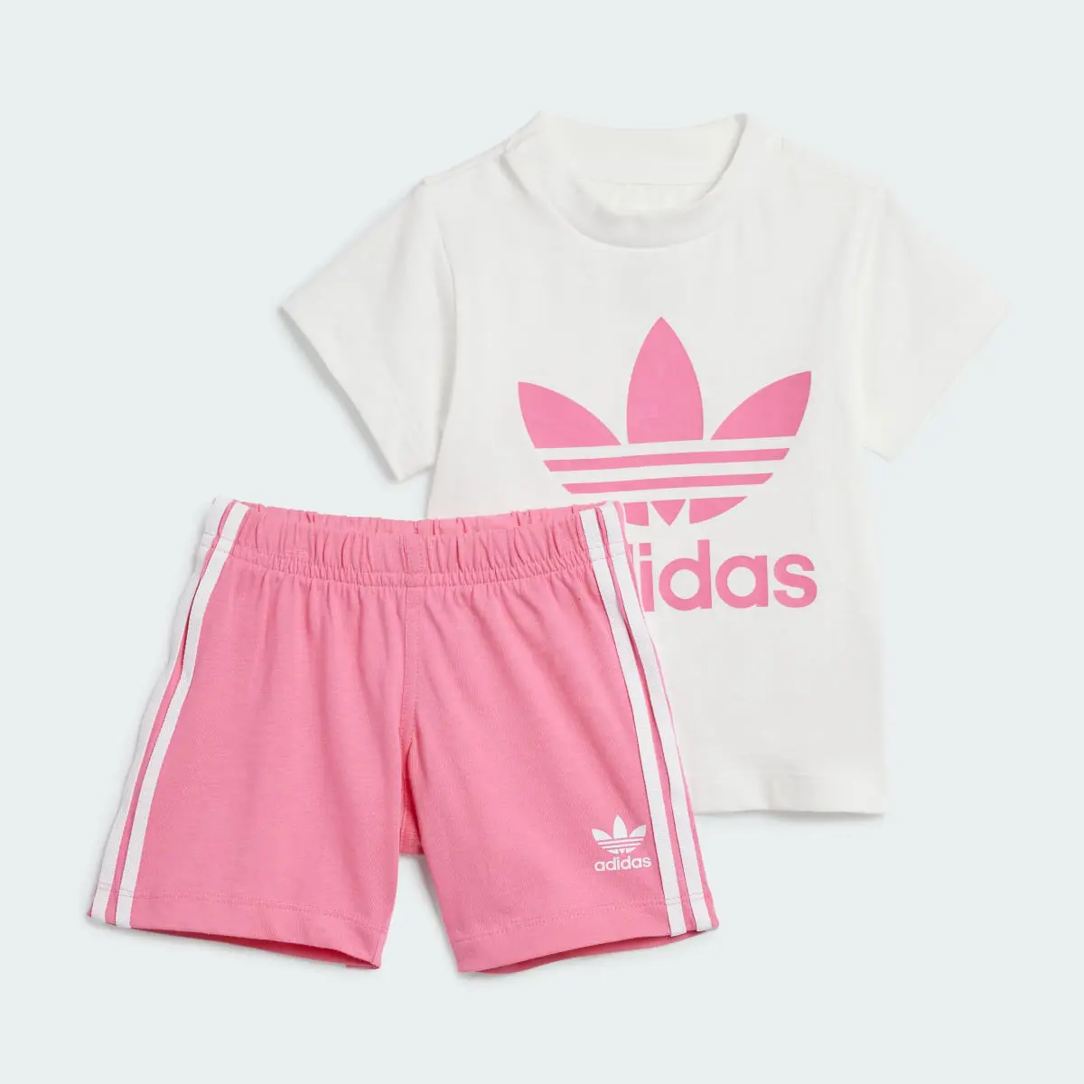 Adidas Trefoil Shorts und T-Shirt Set. 2