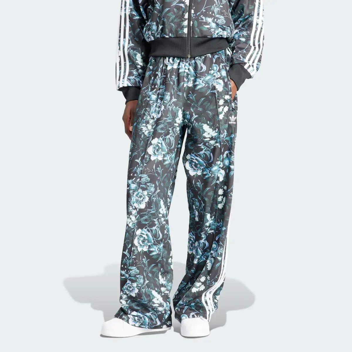 Adidas Flower Firebird Tracksuit Bottoms. 1