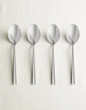 Pack of 4 dessert spoons