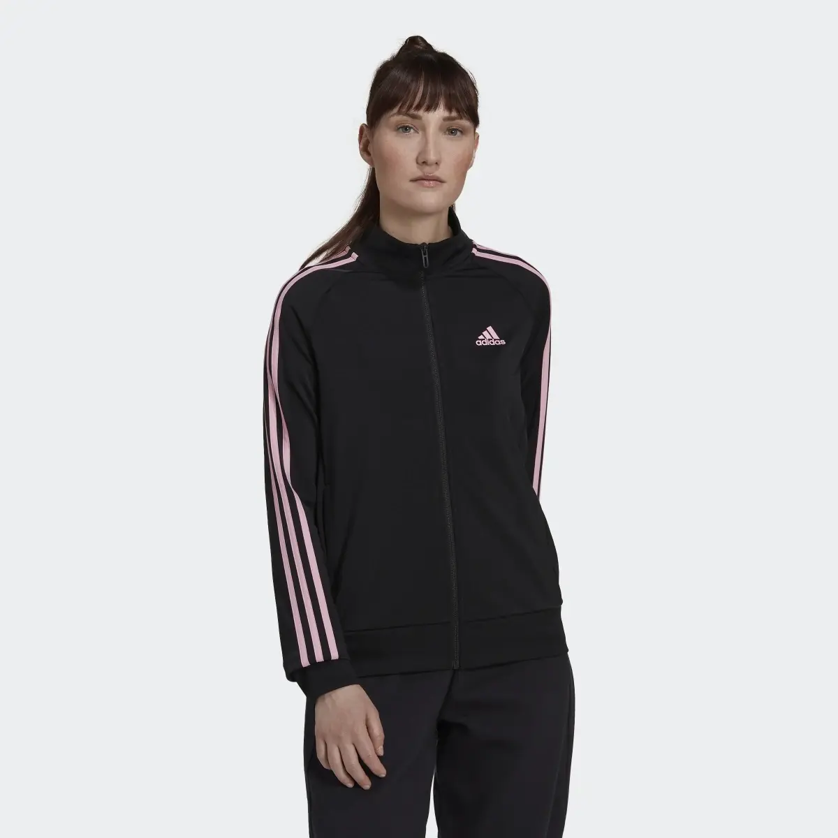 Adidas Primegreen Essentials Warm-Up Slim 3-Stripes Track Jacket. 2