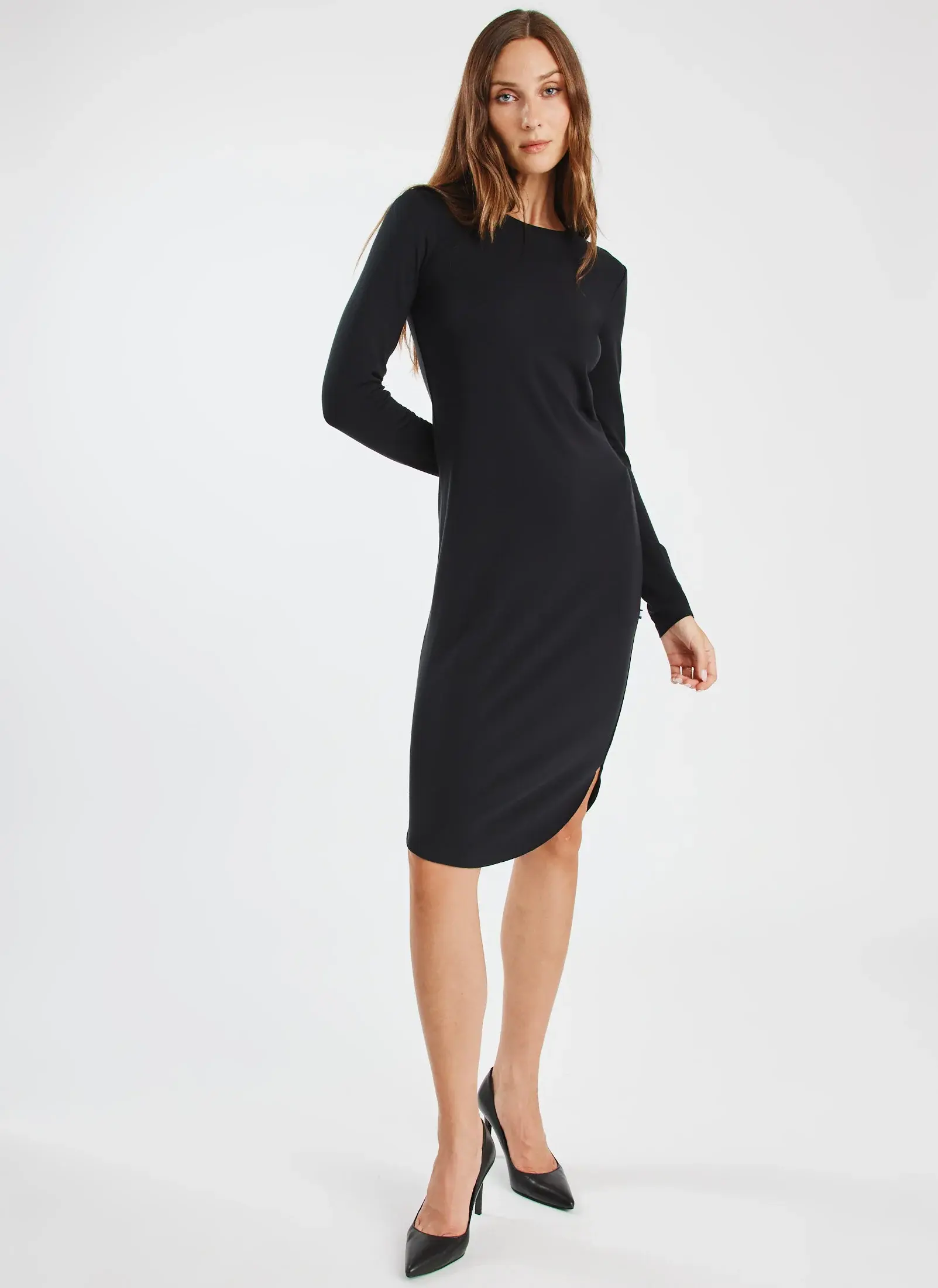 Kit And Ace Good Feels Brushed Crewneck Dress. 1