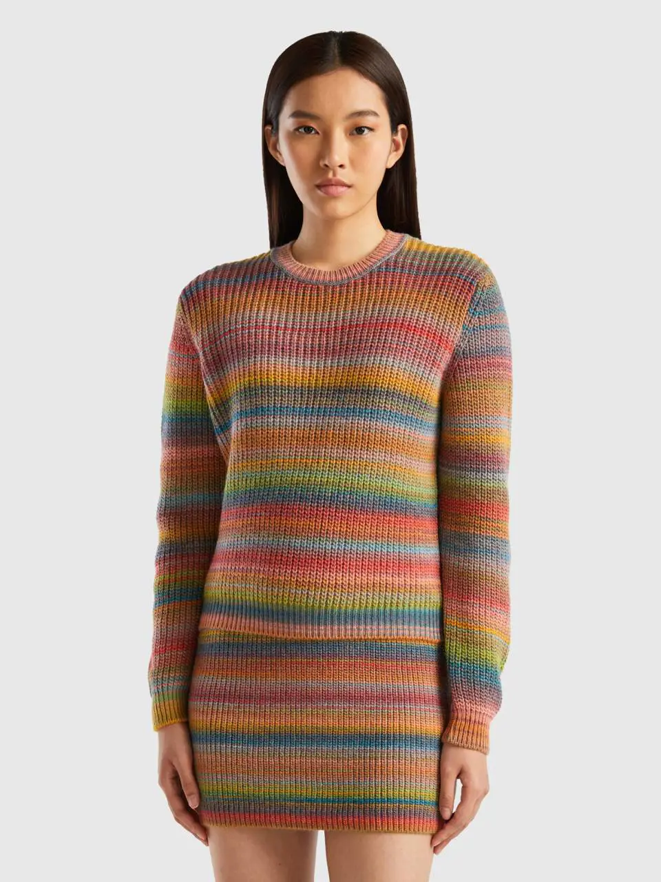 Benetton multicolor striped sweater. 1