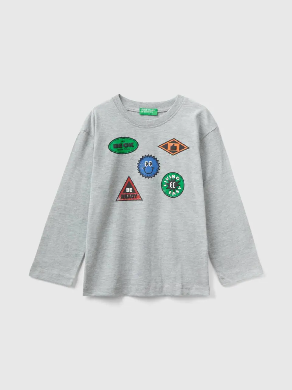 Benetton t-shirt in warm cotton with print. 1