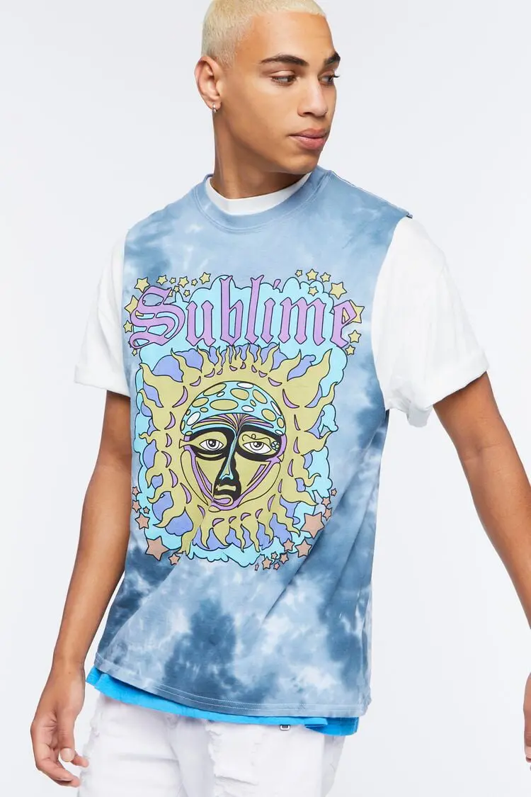 Forever 21 Forever 21 Sublime Graphic Muscle Tee Blue/Multi. 1