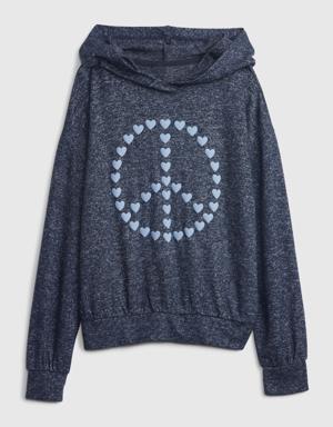 Kids Softspun Hoodie blue