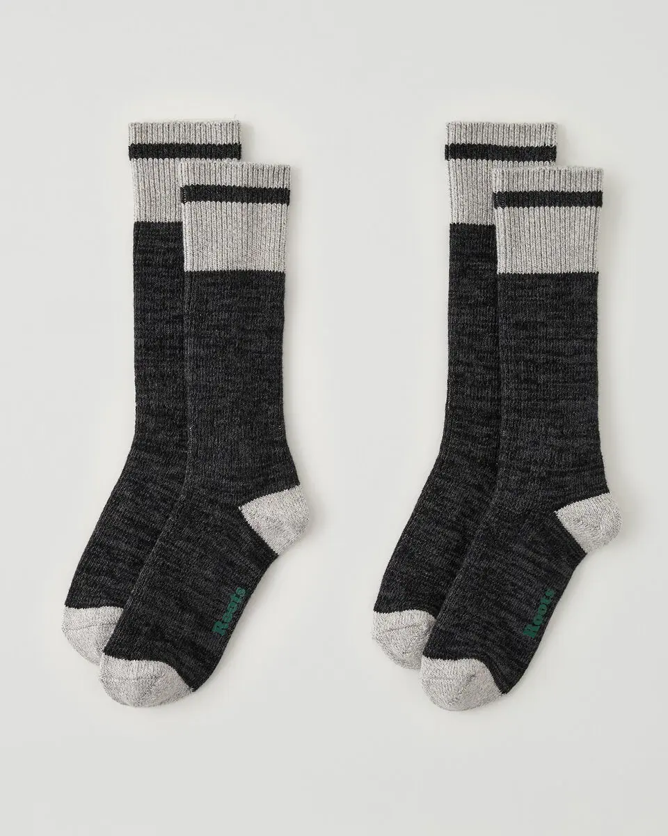 Roots Adult Cotton Cabin Pop Sock 2 Pack. 1