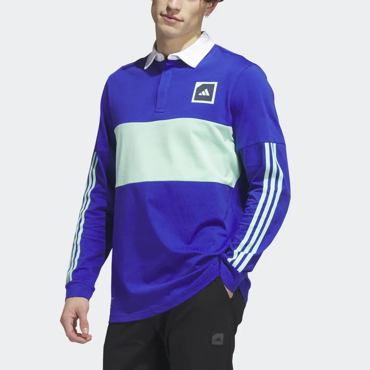 Adidas Adicross Long Sleeve Golf Polo Shirt. 1