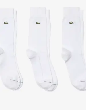Unisex 3-Pack High-Cut Cotton Piqué Socks