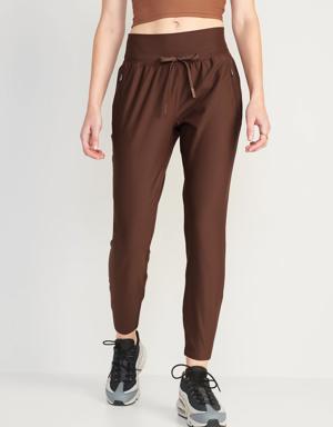 Old Navy High-Waisted PowerSoft Jogger Pants for Women brown